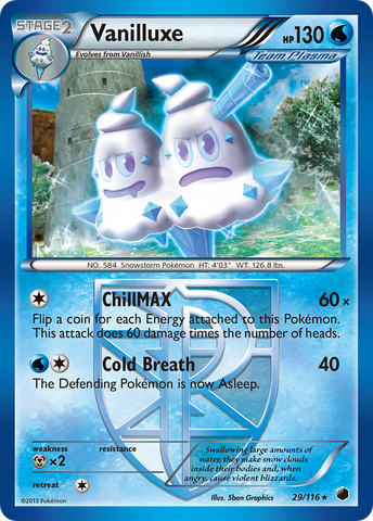 Vanilluxe (29/116) [Black & White: Plasma Freeze] Reverse Holofoil