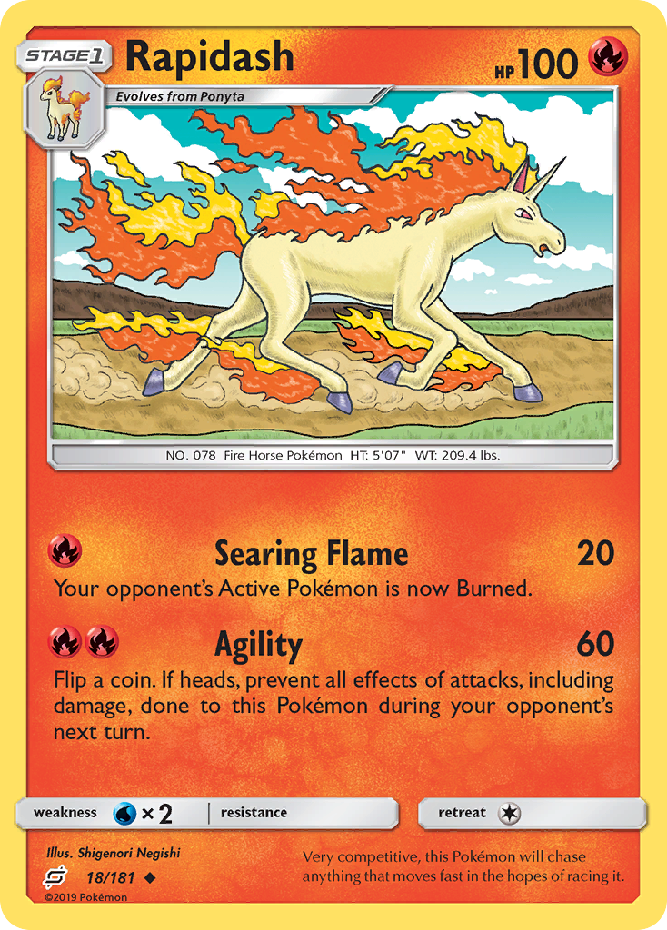 Rapidash (18/181) [Sun & Moon: Team Up] Reverse Holofoil