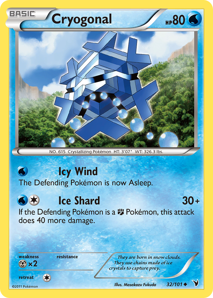 Cryogonal (32/101) [Black & White: Noble Victories] Reverse Holofoil