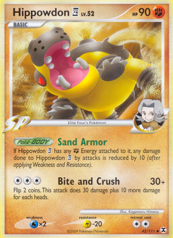 Hippowdon (42/111) [Platinum: Rising Rivals] Reverse Holofoil