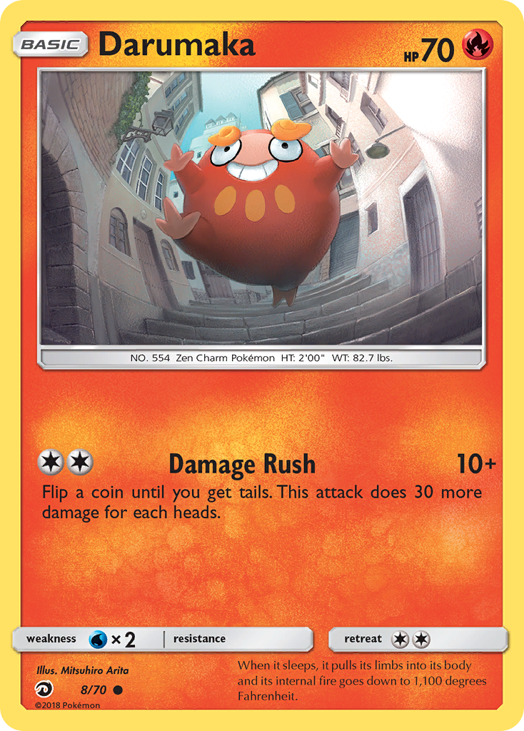 Darumaka (8/70) [Sun & Moon: Dragon Majesty] Reverse Holofoil