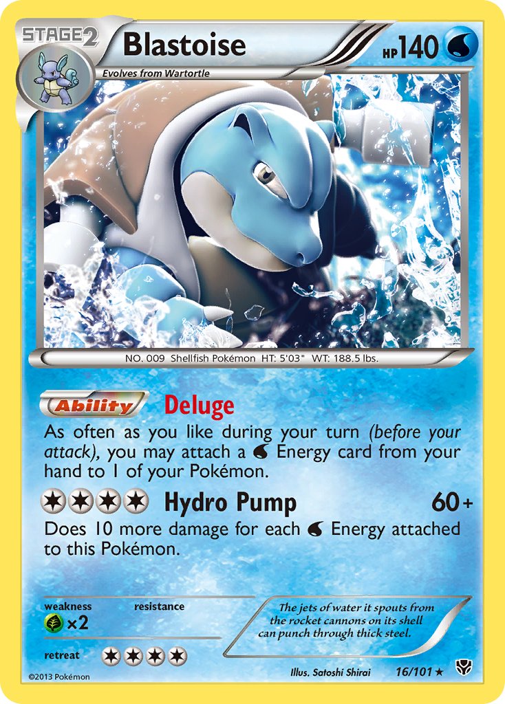 Blastoise (16/101) (Cosmos Holo) (Blister Exclusive) [Black & White: Plasma Blast] Holofoil