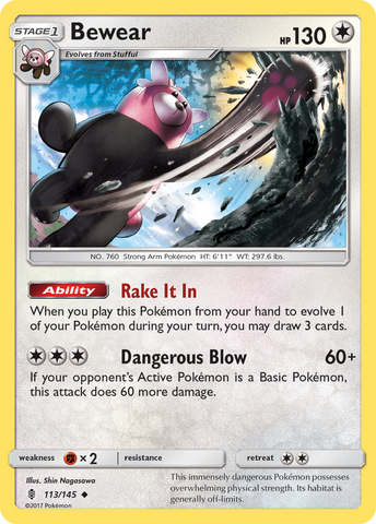 Bewear (113/145) [Sun & Moon: Guardians Rising] Reverse Holofoil
