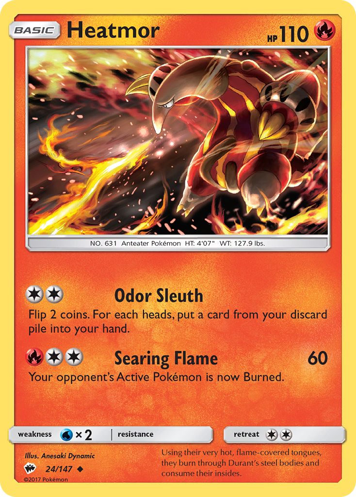 Heatmor (24/147) [Sun & Moon: Burning Shadows] Reverse Holofoil