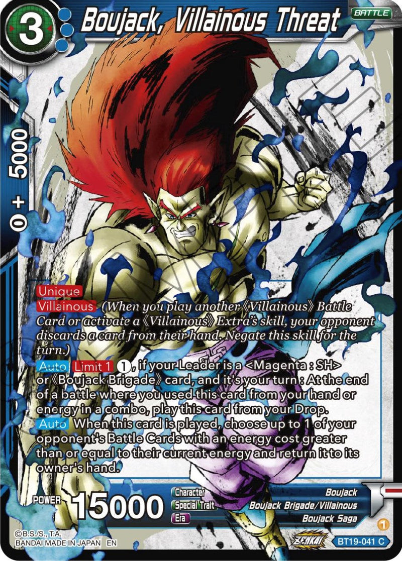 Boujack, Villainous threat (BT19-041) [Fighter's Ambition] Parallel Foil