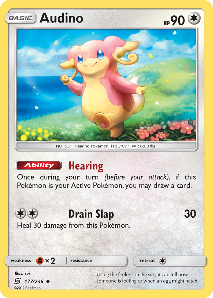 Audino (177/236) [Sun & Moon: Unified Minds] Reverse Holofoil