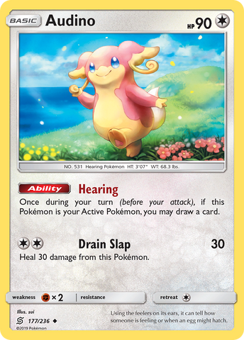 Audino (177/236) [Sun & Moon: Unified Minds] Reverse Holofoil