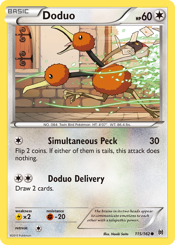 Doduo (115/162) [XY: BREAKthrough] Reverse Holofoil