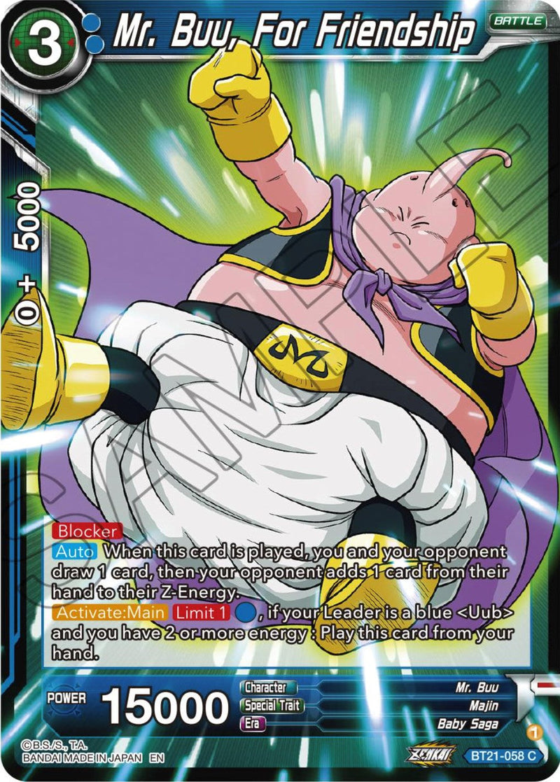 Mr. Buu, For Friendship (BT21-058) [Wild Resurgence] Parallel Foil
