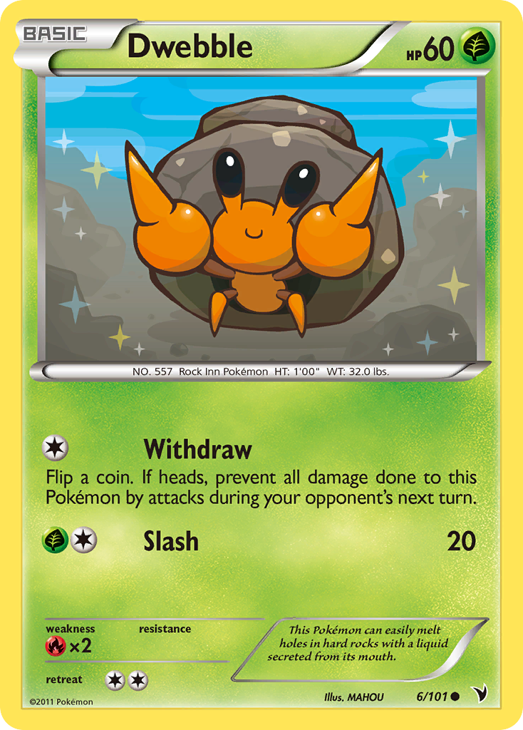 Dwebble (6/101) [Black & White: Noble Victories] Reverse Holofoil