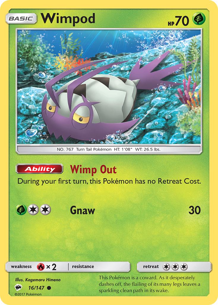 Wimpod (16/147) [Sun & Moon: Burning Shadows] Reverse Holofoil