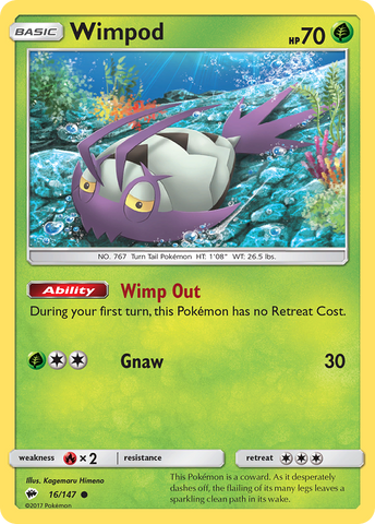 Wimpod (16/147) [Sun & Moon: Burning Shadows] Reverse Holofoil