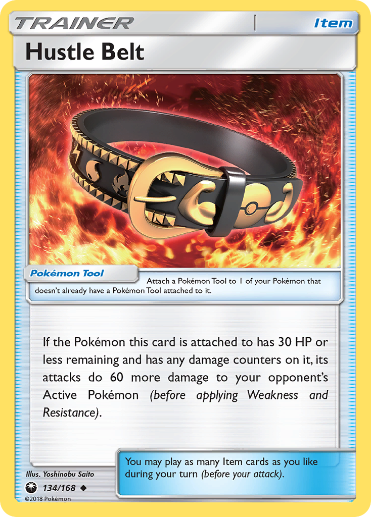 Hustle Belt (134/168) [Sun & Moon: Celestial Storm] Reverse Holofoil