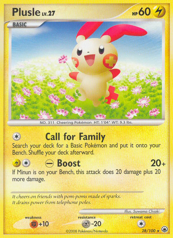 Plusle (28/100) [Diamond & Pearl: Majestic Dawn] Reverse Holofoil