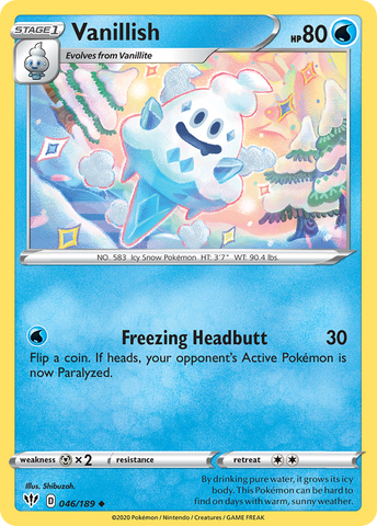Vanillish (046/189) [Sword & Shield: Darkness Ablaze] Reverse Holofoil