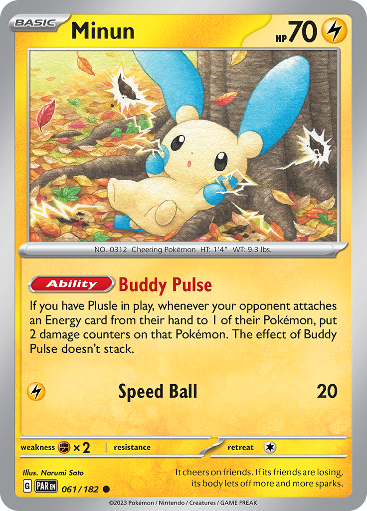 Minun (061/182) [Scarlet & Violet: Paradox Rift] Reverse Holofoil
