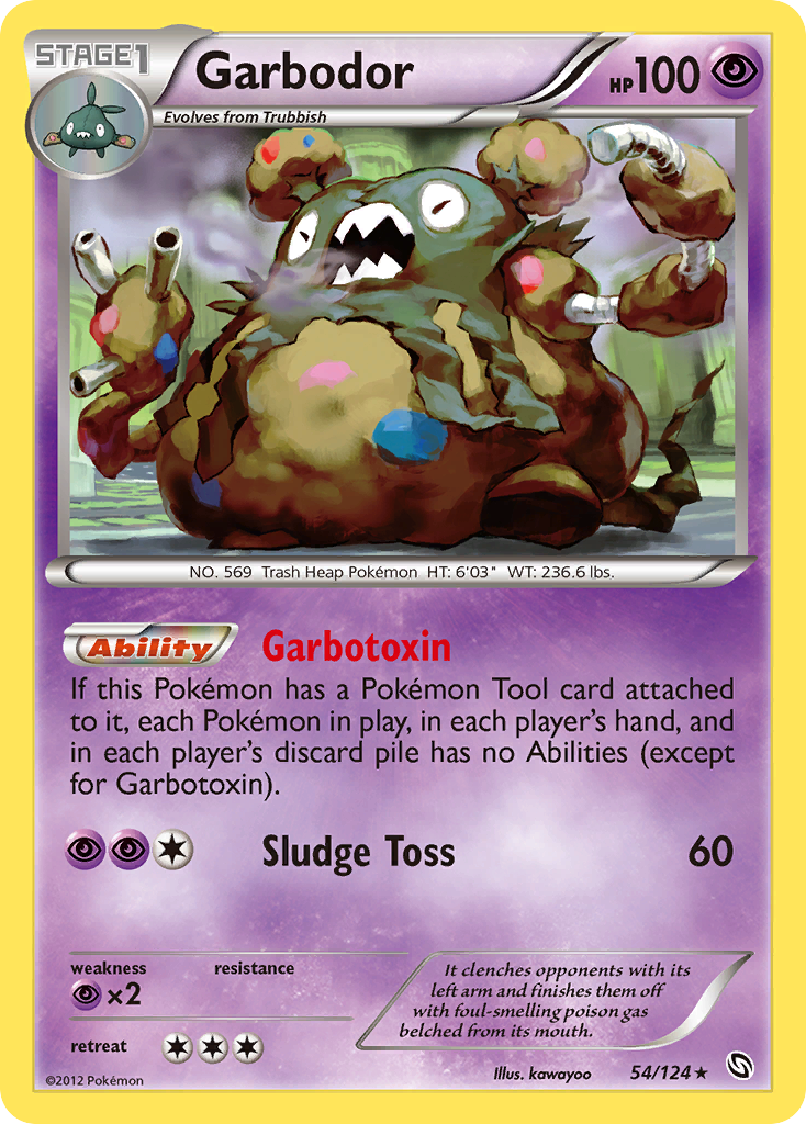 Garbodor (54/124) [Black & White: Dragons Exalted] Reverse Holofoil