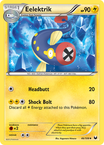 Eelektrik (46/108) [Black & White: Dark Explorers] Reverse Holofoil