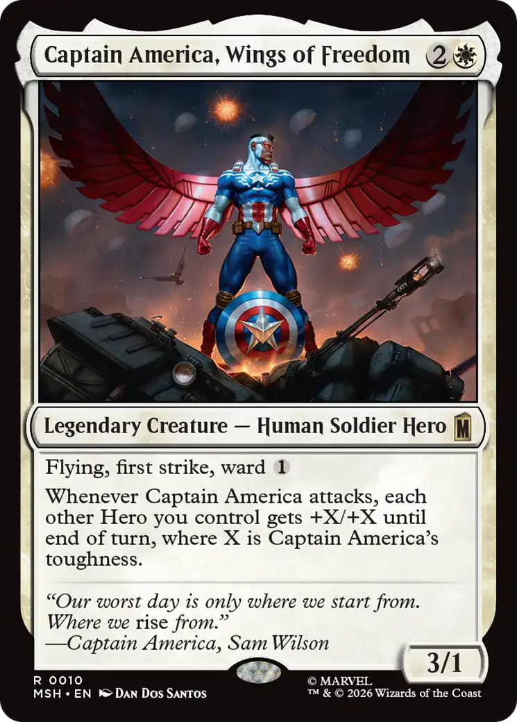 Captain America, Wings of Freedom [Marvel Super Heroes] Foil