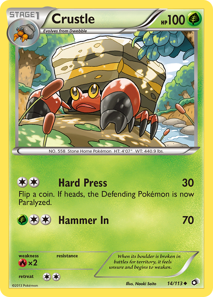 Crustle (14/113) [Black & White: Legendary Treasures] Reverse Holofoil