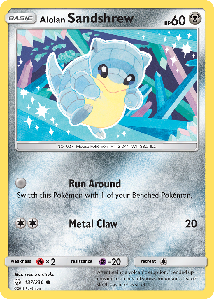 Alolan Sandshrew (137/236) [Sun & Moon: Cosmic Eclipse] Reverse Holofoil