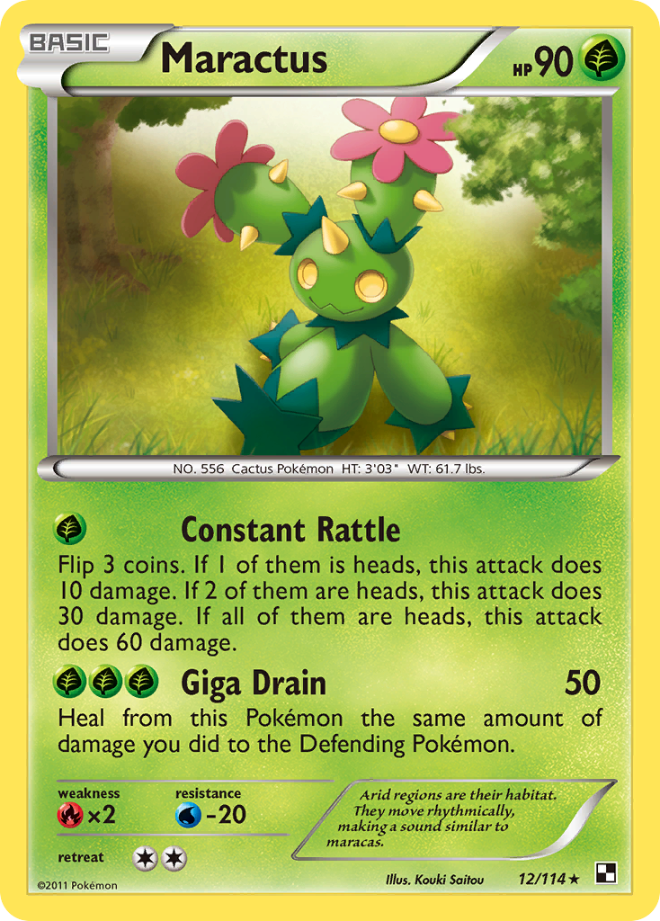 Maractus (12/114) [Black & White: Base Set] Reverse Holofoil