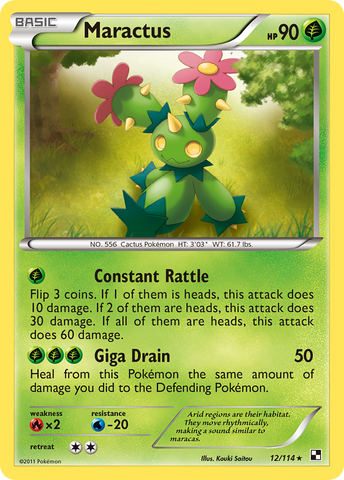 Maractus (12/114) [Black & White: Base Set] Reverse Holofoil