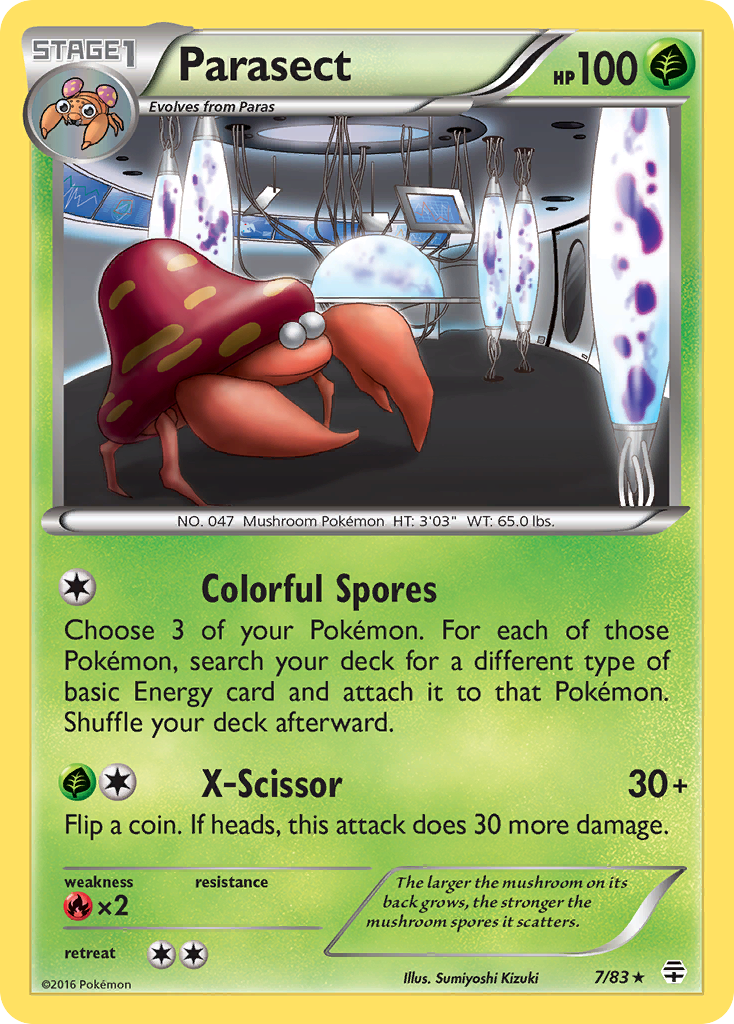 Parasect (7/83) [XY: Generations] Reverse Holofoil