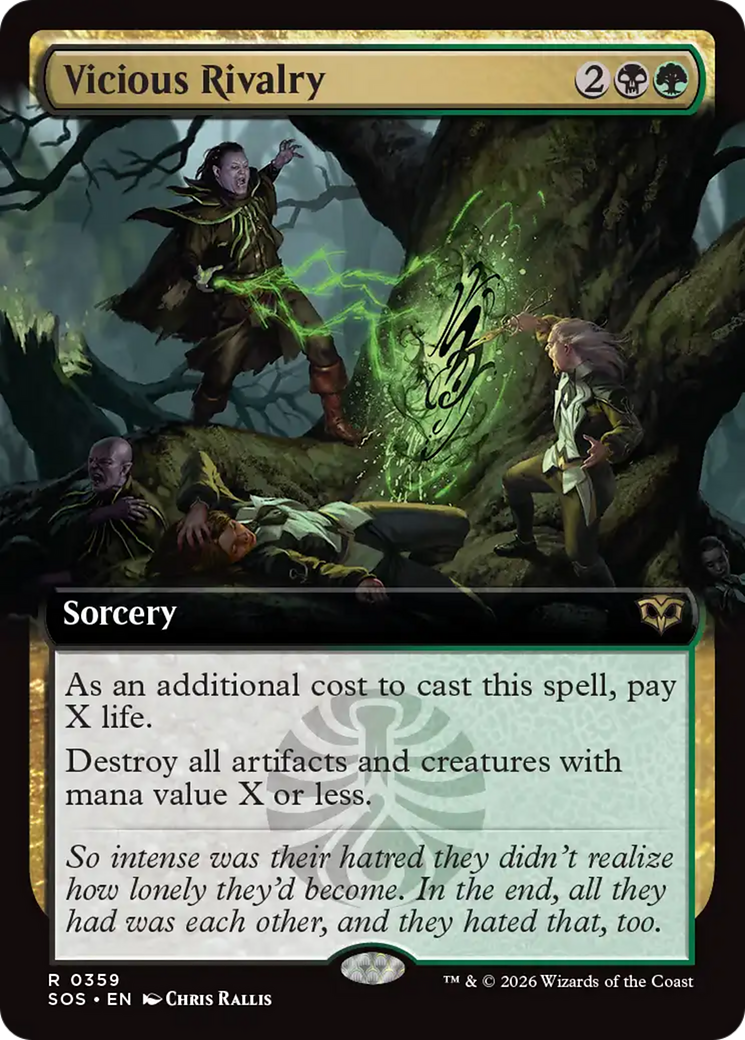 Vicious Rivalry (Extended Art) [Secrets of Strixhaven] Foil