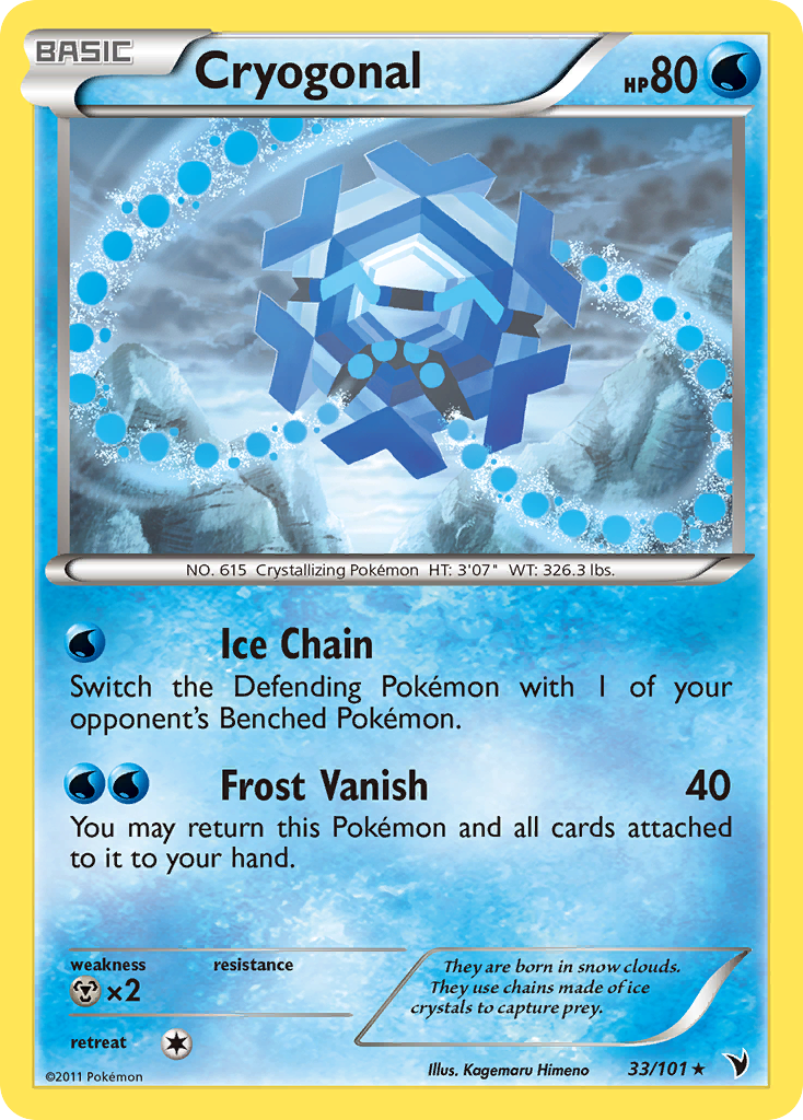 Cryogonal (33/101) [Black & White: Noble Victories] Reverse Holofoil