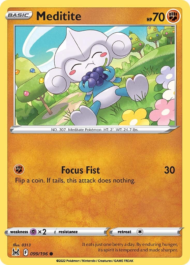 Meditite (099/196) [Sword & Shield: Lost Origin] Reverse Holofoil