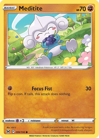 Meditite (099/196) [Sword & Shield: Lost Origin] Reverse Holofoil
