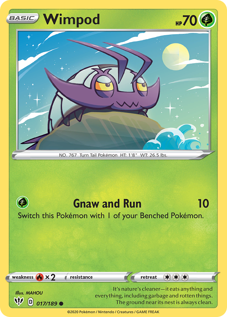 Wimpod (017/189) [Sword & Shield: Darkness Ablaze] Reverse Holofoil