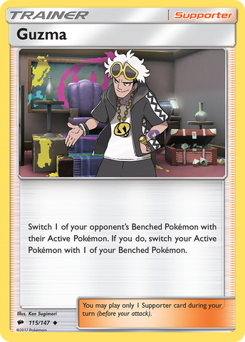 Guzma (115/147) [Sun & Moon: Burning Shadows] Reverse Holofoil