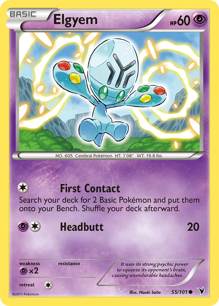 Elgyem (55/101) [Black & White: Noble Victories] Reverse Holofoil