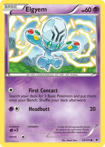 Elgyem (55/101) [Black & White: Noble Victories] Reverse Holofoil