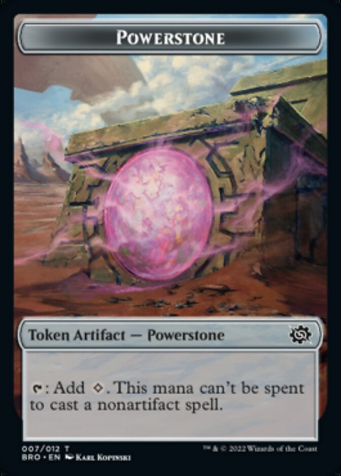 Powerstone // Ravage Double-Sided Token [The Brothers' War Tokens] Foil