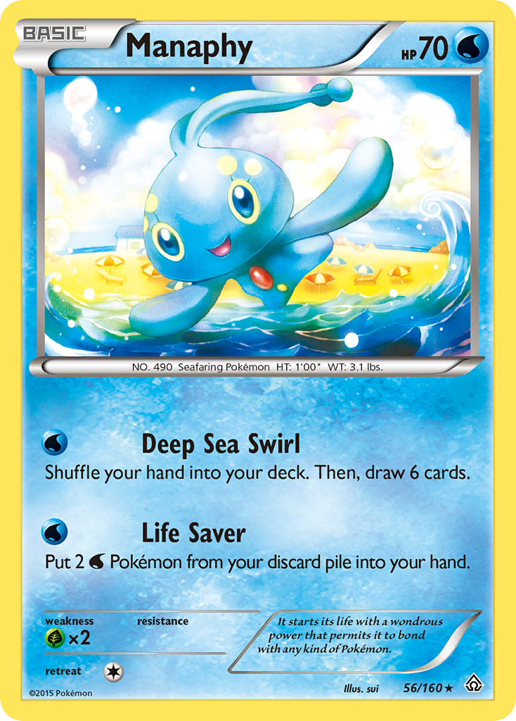 Manaphy (56/160) [XY: Primal Clash] Reverse Holofoil