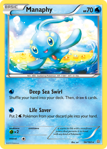Manaphy (56/160) [XY: Primal Clash] Reverse Holofoil