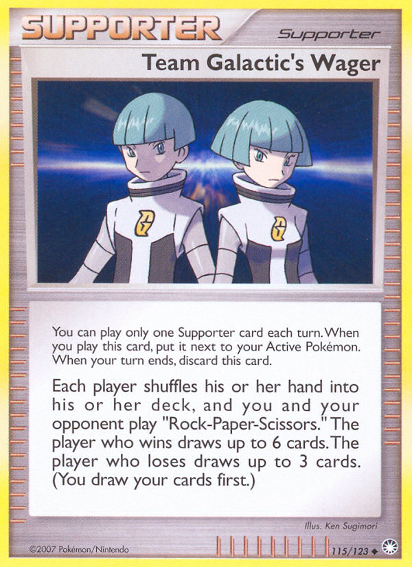 Team Galactic's Wager (115/123) [Diamond & Pearl: Mysterious Treasures] Reverse Holofoil
