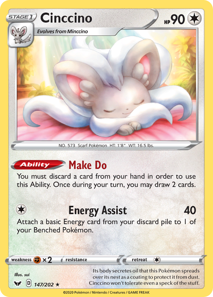 Cinccino (147/202) [Sword & Shield: Base Set] Reverse Holofoil