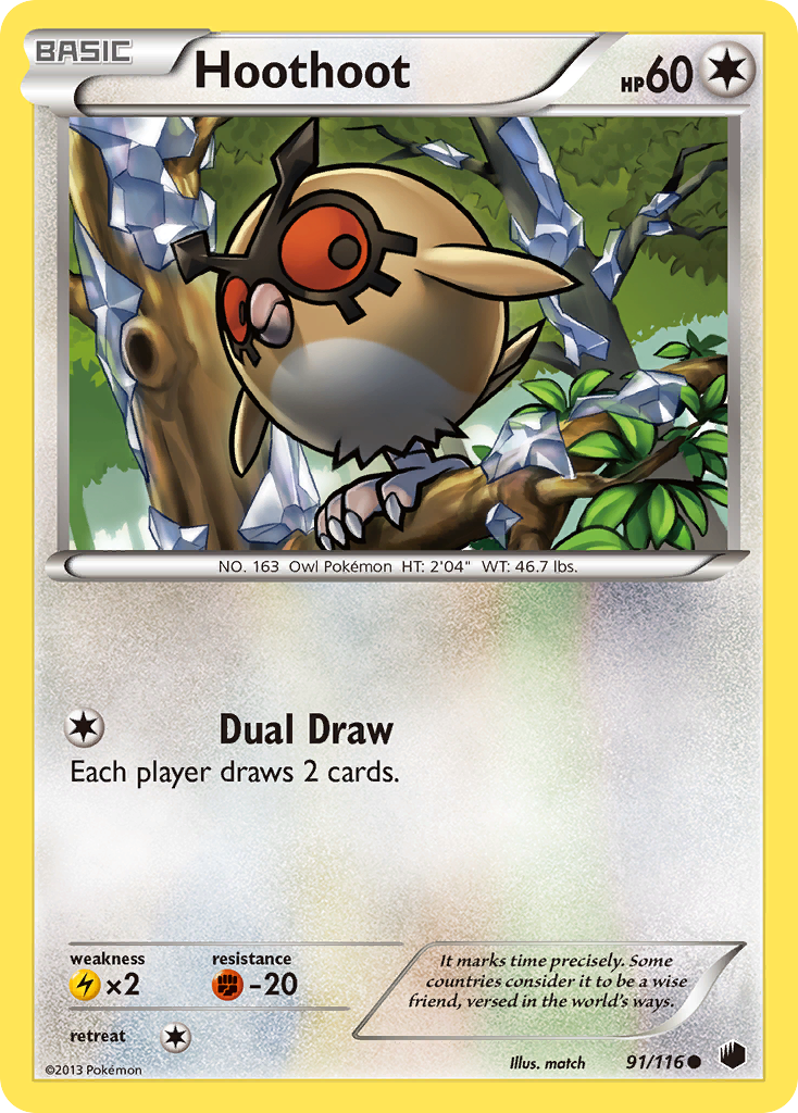 Hoothoot (91/116) [Black & White: Plasma Freeze] Reverse Holofoil