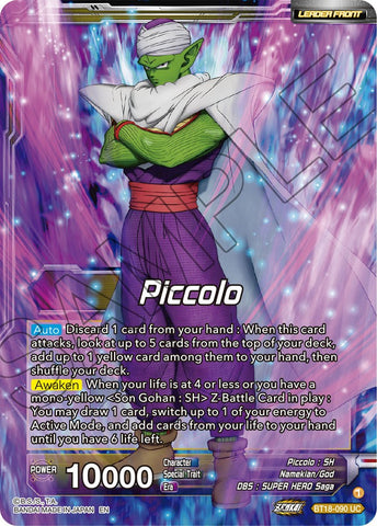 Piccolo // Piccolo, Facing New Foes (BT18-090) [Dawn of the Z-Legends] Parallel Foil