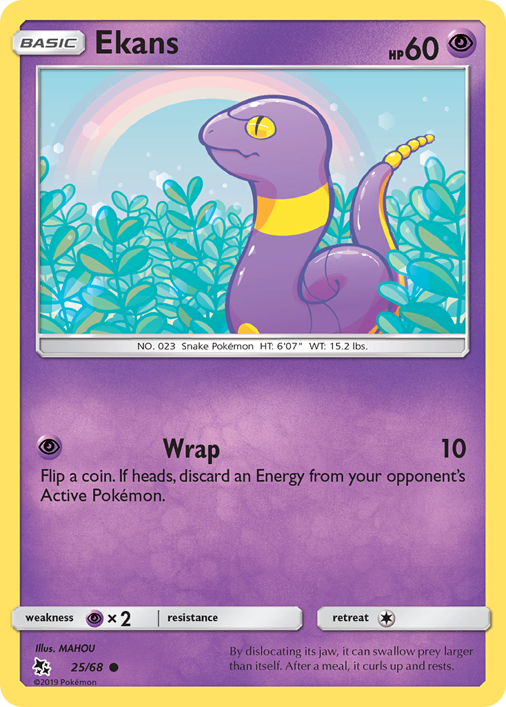 Ekans (25/68) [Sun & Moon: Hidden Fates] Reverse Holofoil