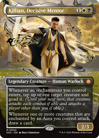 Killian, Decisive Mentor (Borderless) [Secrets of Strixhaven Commander] Foil
