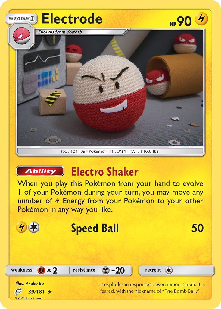 Electrode (39/181) [Sun & Moon: Team Up] Reverse Holofoil