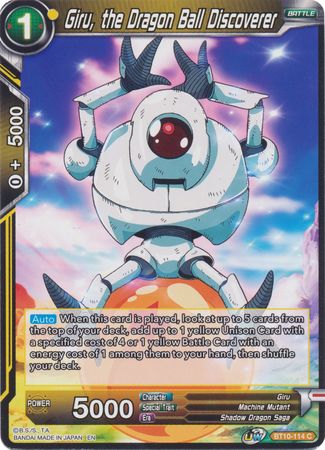 Giru, the Dragon Ball Discoverer (BT10-114) [Rise of the Unison Warrior 2nd Edition] Parallel Foil