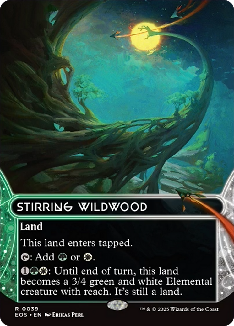 Stirring Wildwood (0039) (Borderless) [Edge of Eternities: Stellar Sights] Foil