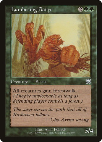 Lumbering Satyr [Mercadian Masques] Foil