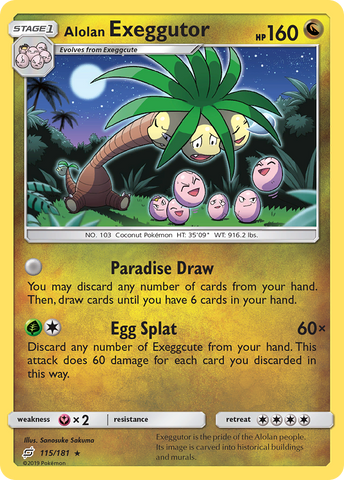 Alolan Exeggutor (115/181) [Sun & Moon: Team Up] Reverse Holofoil